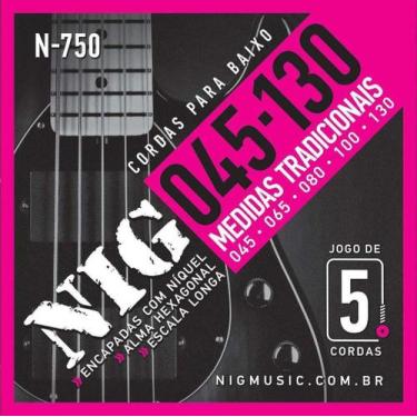 Imagem de Encordoamento Nig N750 P/ Baixo 5 Cordas - Ec0171 - Nig Strings