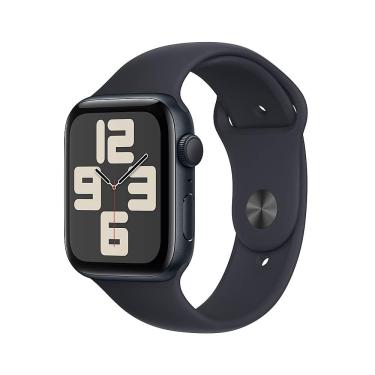 Imagem de Apple Watch SE 2ª geração (GPS) Caixa de alumínio Midnight de 44 mm com pulseira esportiva Midnight - M/L - Midnight-MRE93LL/A