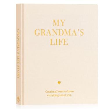 Imagem de Lanpn DiáRio de HistóRias da Avó, DiáRio Guiado da Avó Em Linho Com 260+ Perguntas, Livro de MemóRias para Preencher, Presente para Vovó, Dia das MãEs de AniversáRio Natal, Bege