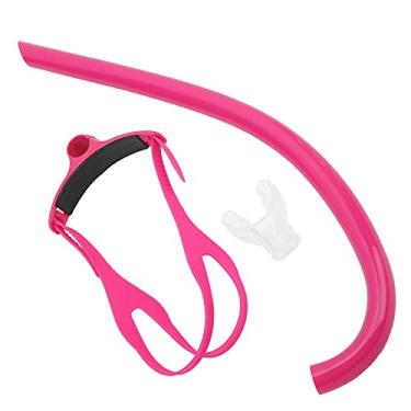 Imagem de Snorkel de Natação para Voltas de Natação, Nadar Snorkel Silicone Bocal Treinando Areia de Areia de Areia de Mergulho de Nado (Vermelho)