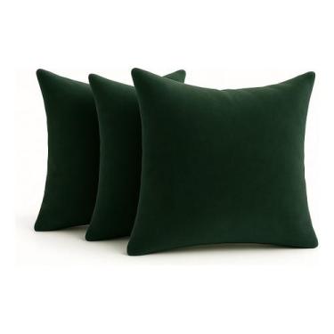 Imagem de Kit 3 Almofadas Cheia Veludo Sofa 45x45 Tons Colorido - Art in Decor, 