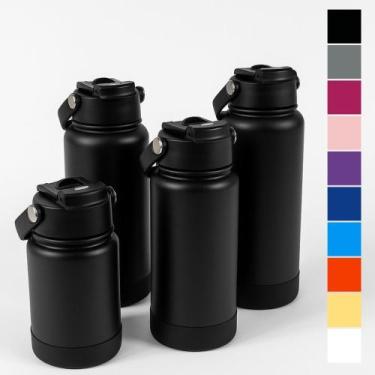 Imagem de Garrafa Térmica 350ml Aço Inox com Protetor de Silicone TR-005 - Rayso