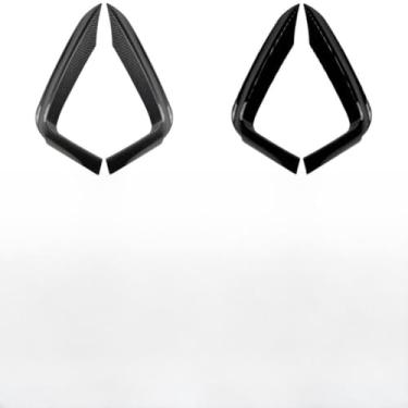 Imagem de Divisor lateral do para-choque dianteiro compatível com série 4 F32 F33 F36 M Sport 2014-2020 Kit de carroceria faca de vento Spoiler Tuning Air Blade Acessórios para carro (aparência de fibra de