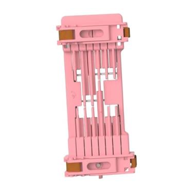 Imagem de YIJU Auxílio para prática de ensino de acordes de guitarra, leve com funcionalidade capotraste, ferramenta de aprendizagem assistida de acordes de guitarra, Rosa