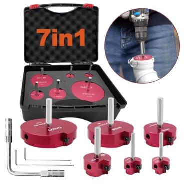 Imagem de Kit de alargador de tubo de PVC de 6 peças com uma chave de soquete, 1,9 cm, 2,5 cm, 3,8 cm, 5 cm, 7,6 cm, 4 polegadas, ferramentas de alargador de encaixe de tubo de plástico contêm PPR75, PPR100