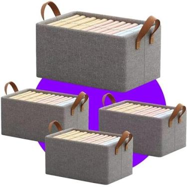 Imagem de Cesto Organizador Caixa Dobrável Organizadora - Genérico