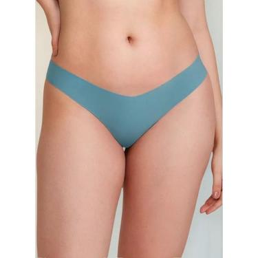 Imagem de Calcinha Fio Dental Hope Sem Costura Invisível Poliamida, Azul reflexo