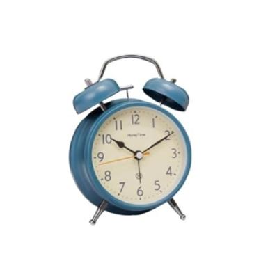 Imagem de Despertadores Relógio de cabeceira operado por bateria azul para sala de estar sala de estudo dormitório escolar despertador analógico multifuncional Relógio de cabeceira