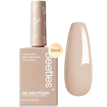 Imagem de Beetles Nude Gel Polonês, 1 peça 15 ml Neutro Nude Gel Esmalte Marrom Bege Bronzeado Vibrações Aconchegante, Esmalte UV LED Salão de Manicure DIY Arte de Unhas em Casa Garrafa Colorida