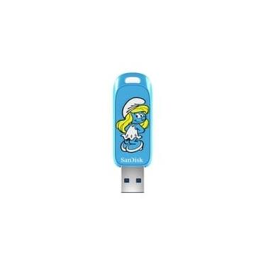 Imagem de Pen Drive SanDisk Smurfs USB Flash Drive, 256GB, USB 3.2 Gen 1, Azul - SDCZIS-256G-G46