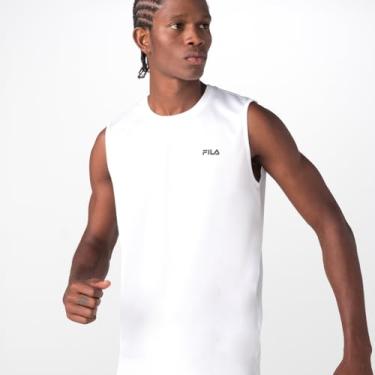 Imagem de Camiseta Sm Masculina Fila Myler, Branco/Preto, Gg