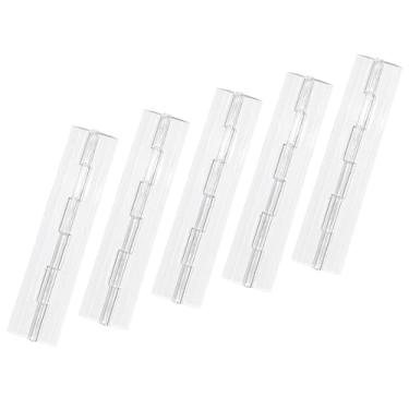 Imagem de 5 peças de dobradiças dobráveis de acrílico contínuo de piano para artesanato, tampa de aquário, armário, móveis, suporte de exibição DIY caixa transparente etc. (45 x 150 mm)