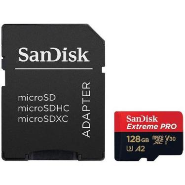 Imagem de Cartao de Memoria Micro SD de 128GB Sandisk Extreme Pro SDSQXCD-128G-G