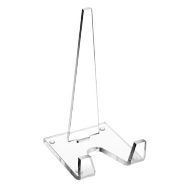 Imagem de Fenteer Suporte de prato para cavalete de exposição, suporte de acrílico transparente e estável, de prato para placa, livro, festa, mesa, restaurante
