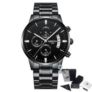 Imagem de Relógio Masculino Nibosi 2309 Analógico Cronógrafo Preto