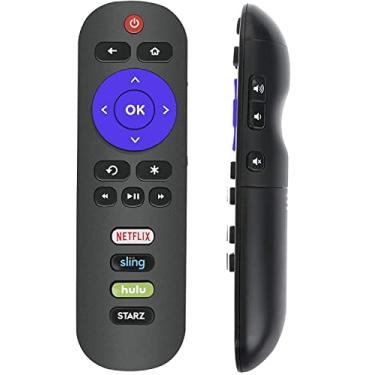 Imagem de Controle remoto compatível com todas as TVs TCL Roku com teclas de atalho Hulu Netflix Sling Starz App