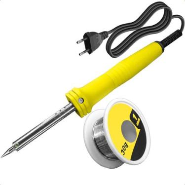 Imagem de Kit Soldagem Profissional Ferro de Solda 30w 220v + Estranho Para Sold