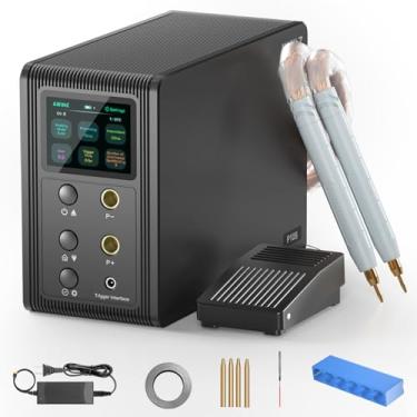 Imagem de AWithZ Soldador a ponto de bateria de capacitor de 14,6 KW, soldador a ponto automático 3 em 1, manual, pedal de pé, três modos, equipamento de soldagem Farad para montagem de bateria de lítio