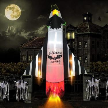 Imagem de Decoração inflável de Halloween Rocket de 8 pés com luzes LED - AIGNC