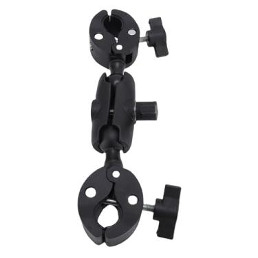 Imagem de Jectse Double Clamp Mount Bracket Com 360 Graus Ballhead Articulando Braço Câmera Clamp Pole Clamp para Umbrella Desktop Light Stand