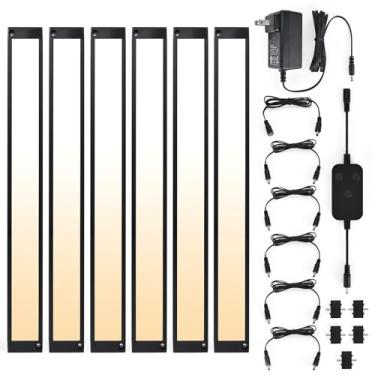 Imagem de BLESSINGLUX Kit de luz LED regulável sob armário de 30,5 cm, pacote com 6, 2700 K a 6000 K, luminária de LED inteligente sob balcão, compatível com Alexa, Google Assistant, para cozinha, despensa