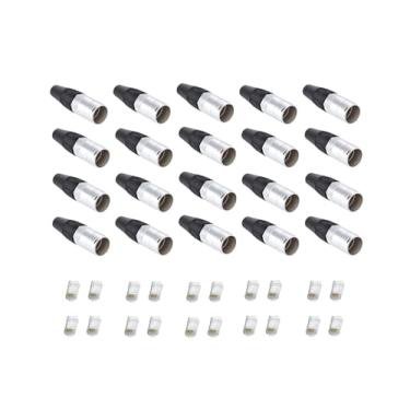 Imagem de 20 Conector Plug Ethercon RJ45 Macho Rede Xlr Net + Clip RJ45 CAT6