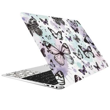 Imagem de CREATCABIN Adesivo de pele de laptop borboleta decalque capa de laptop adesivos para 12 13 13 14 15 polegadas universal netbook skin adesivo reutilizável protetor de arte notebook notebook almofada de