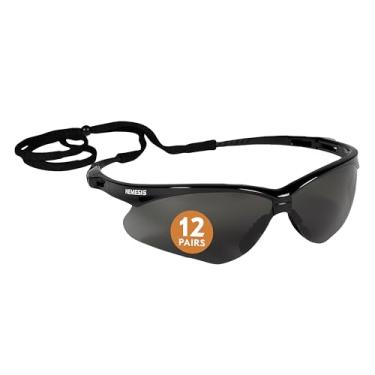 Imagem de KleenGuard™ Óculos de segurança V30 Nemesis™ (22475), com revestimento antiembaçamento, lentes fumê e armação preta, óculos de sol unissex para homens e mulheres (pacote com 12)