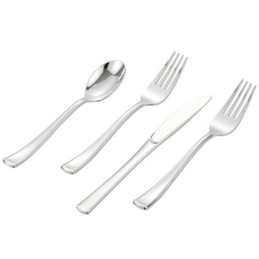 Imagem de Conjunto de talheres de plástico ISFANGCO 400 unidades para festas, ca