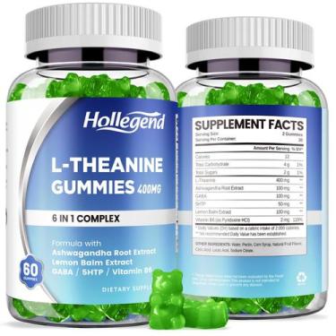 Imagem de Suplemento Gomas de L-Teanina HOLLEGEND 400 mg com Ashwagandha