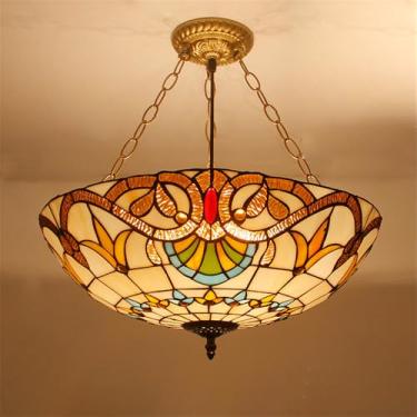 Imagem de Lâmpada Pingente de Vidro Colorido LED Contemporânea e Retro Criativa - Candelabro para Sala, Restaurante, Quarto, Hotel, Café, Bar e Corredor (Estilo 44 D50CM)