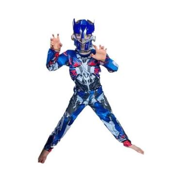 Imagem de Fantasia De Super-Herói Transformer Para Crianças, Macacão Musculoso P