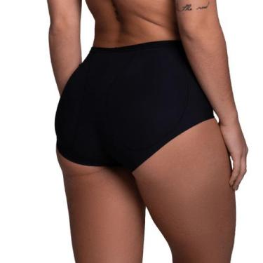 Imagem de Calcinha Caleçon Bumbum Com Enchimento Microfibra Liebe, GG, Preto