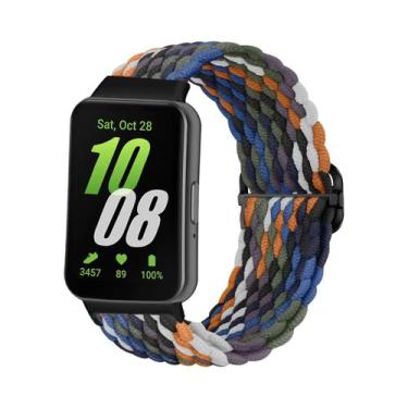 Imagem de Correia Ajustável De Nylon Trançado Solo Loop Para Samsung Galaxy Fit 