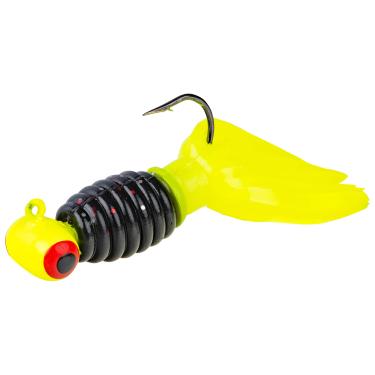 Imagem de Strike King Iscas Mr. Crappie Salsicha 14 g Tuxedo Preto Chartreuse (pacote com 3)