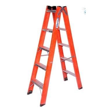Imagem de Escada Tesoura dupla 1.5m Alumínio/Fibra 5 degraus WBertolo