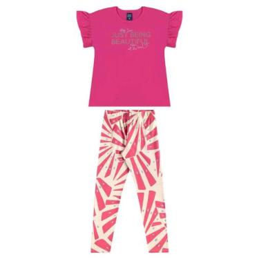 Imagem de Conjunto Blusa e Legging Estampada Bee Loop, Rosa, 6