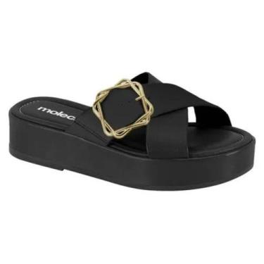 Imagem de Tamanco moleca plataforma fivela 5553.101, Preto, 37