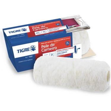 Imagem de Rolo para Pintura de Lã de Carneiro sem Cabo 23cm 1322 - 61322230 - PINCÉIS TIGRE