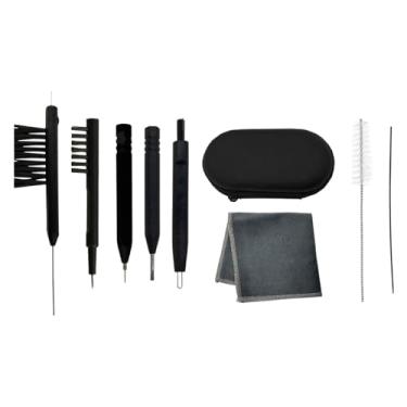 Imagem de FashionCha Kit de limpeza para aparelhos auditivos 9x com estojo de armazenamento, escovas de limpeza, multifuncionais, reutilizáveis ​​e leves para fones de