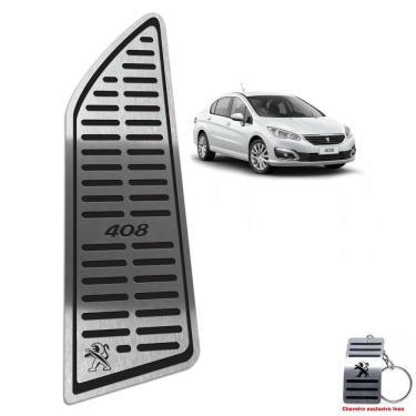 Imagem de Descanso De Pé Em Aço Inox Peugeot 408 2011/2019 Preto