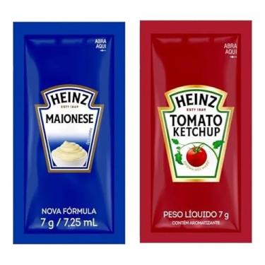 Imagem de Kit Sachês, 50 Unidades de Maionese e Ketchup, 7g por Sachê, Molhos Condimentos