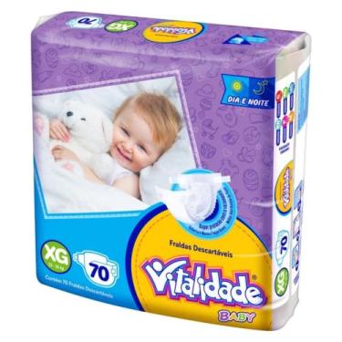Imagem de Fralda Destartável Pacotão Vitalidade Baby Hiper - Tamanho RN ao XXG, 