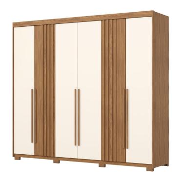 Imagem de Guarda Roupas Casal Ripado 6 Portas 4 Gavetas Íris