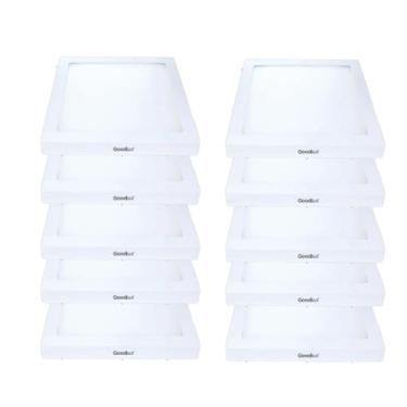 Imagem de Kit 10 Painel Plafon Led 25w Sobrepor Quadrado 29cm Luz Branco Frio Luminária Bivolt 6500k Alta Eficiência Goodlux.