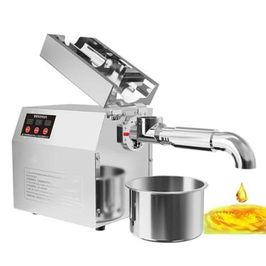 Imagem de Prensa EléTrica De óLeo, Extrator De óLeo OrgâNico De AçO InoxidáVel Frio/Quente Para LinhaçA, Amendoim, Gergelim, Girassol, Moedor De Nozes Totalmente AutomáTico FaçA Você Mesmo