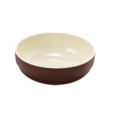 Imagem de URGDWEKJY Tigela de sopa, tigela de ramen, tigela de arroz redonda de duas cores, tigela de sopa, utensílios de mesa, tigela de salada