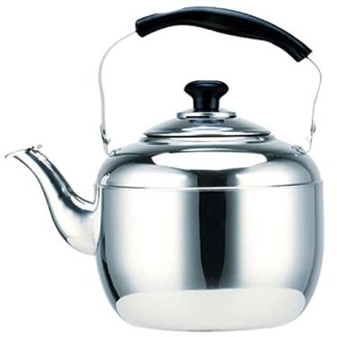 Imagem de Chaleira de apito de aço inoxidável, chaleira de grande capacidade, isolamento térmico, durável, fogão de indução, chaleira de boca grande (6,5 L)