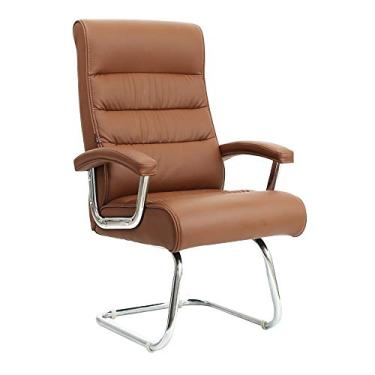 Imagem de UISLA Bolsa de assento ergonômica para computador com mola embutida de couro sintético com encosto alto para mesa computador executivo para escritório sala de reuniões