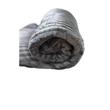 Imagem de Manta Cobertor Canelada Casal Riscada Aveludada 2,00x1,80m (cinza escuro)